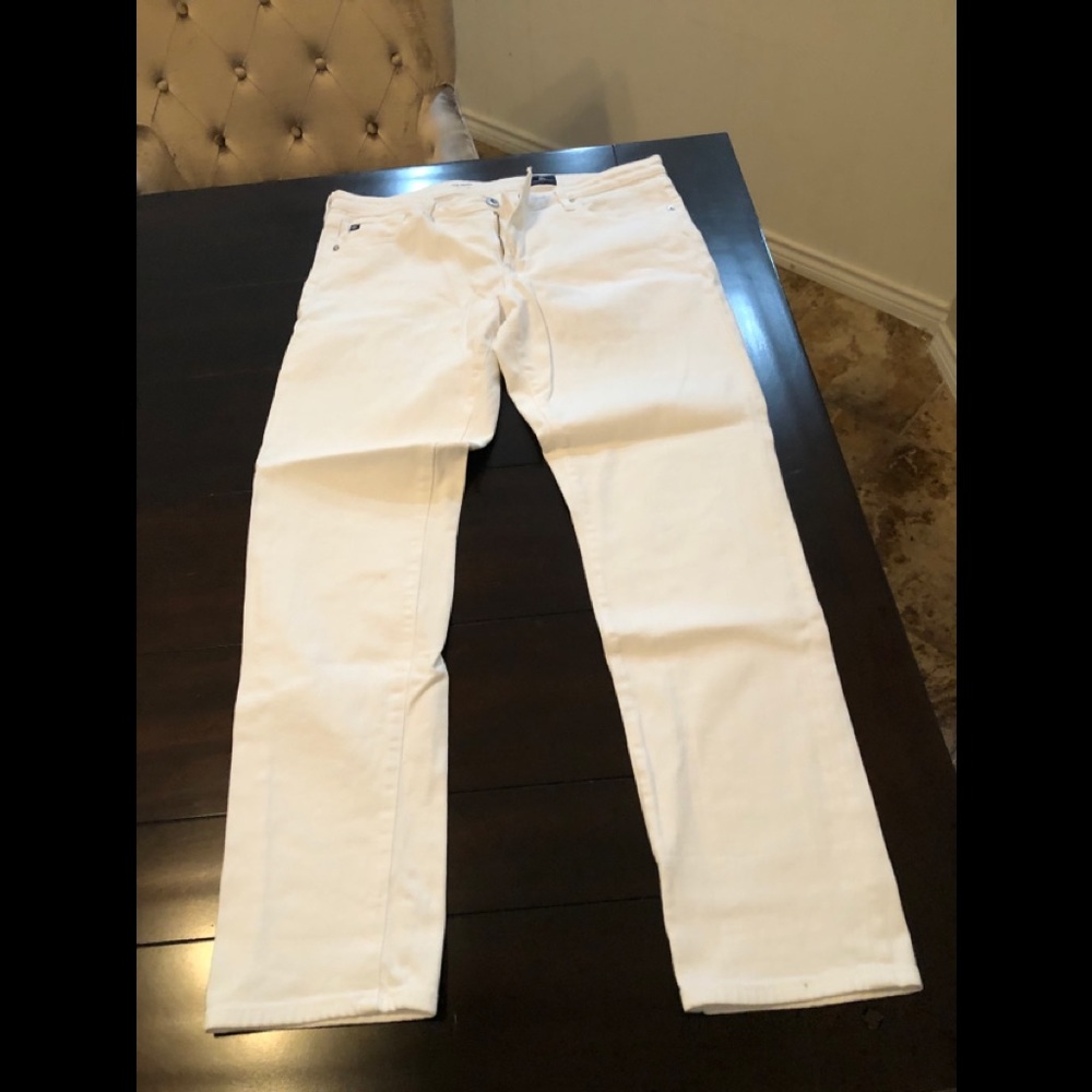 White AG Cigarette Leg Jean